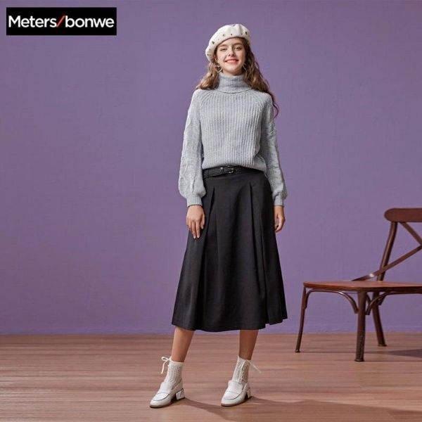 metersbonwe high-waisted skirt women's winter new arrival concise high-waisted a-line skirt full, Black
metersbonwe high-waisted skirt women's winter new arrival concise high-waisted a-line skirt full, Black