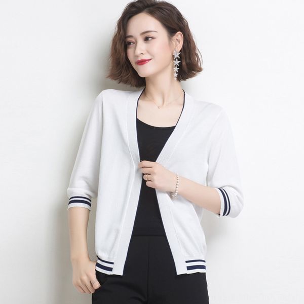 ice silk women's cardigan coat summer thin short outer air-conditioned shirt all-match simple ice knitwear coat knitwear linen shawl, White
ice silk women's cardigan coat summer thin short outer air-conditioned shirt all-match simple ice knitwear coat knitwear linen shawl, White