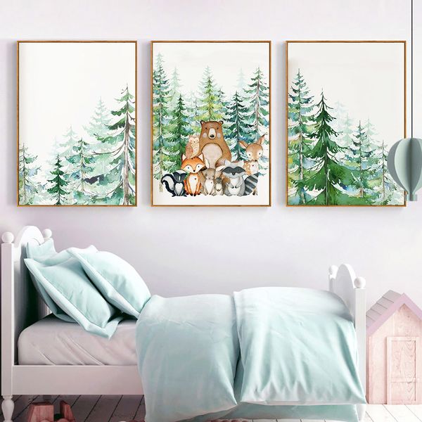 woodland animal print nursery wall art paintings nordic poster canvas painting fox deer bear wall pictures kids baby room decor
woodland animal print nursery wall art paintings nordic poster canvas painting fox deer bear wall pictures kids baby room decor