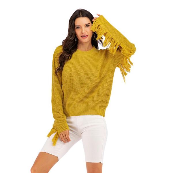 korean fashion women knitted solid tassels long sleeve jacket crocheted pullovers female casual loose sweater blouse, White;black
korean fashion women knitted solid tassels long sleeve jacket crocheted pullovers female casual loose sweater blouse, White;black