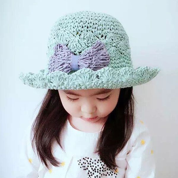 handmade girl straw butterfly straw bow children's sunscreen foldable sun hat five or six years old children's hat, Blue;gray
handmade girl straw butterfly straw bow children's sunscreen foldable sun hat five or six years old children's hat, Blue;gray