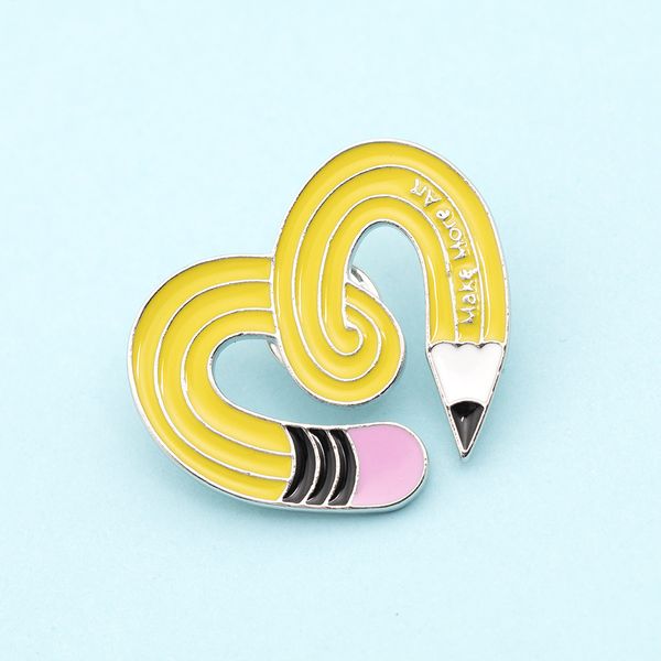 new yellow pencil brooch heart creative cartoon cute pins fashion jewelry gifts for women children lapel shirts denim enamel pin, Gray
new yellow pencil brooch heart creative cartoon cute pins fashion jewelry gifts for women children lapel shirts denim enamel pin, Gray