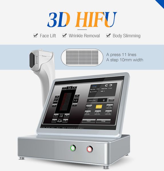 3d hifu reduce cellulite machine face lift home use hifu device with 4 hifu cartridges or 8 cartridges beauty equipment