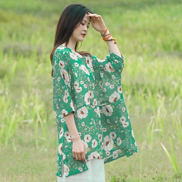 women's blouses & shirts women plus size printed ramie shirt female loose blouse ladies 2021 summer oversized, White
women's blouses & shirts women plus size printed ramie shirt female loose blouse ladies 2021 summer oversized, White