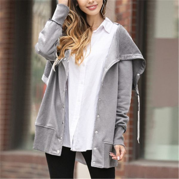 solid color irregular ladies sweatshirts fashion drawstring shawl cardigan hooded jackets designer female single breasted elegant outerwear, Black;brown
solid color irregular ladies sweatshirts fashion drawstring shawl cardigan hooded jackets designer female single breasted elegant outerwear, Black;brown