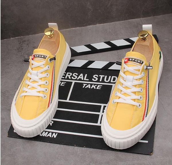summer canvas men's casual shoes lace up sneakers loafers student height increasing shoes chaussure homme, Black
summer canvas men's casual shoes lace up sneakers loafers student height increasing shoes chaussure homme, Black