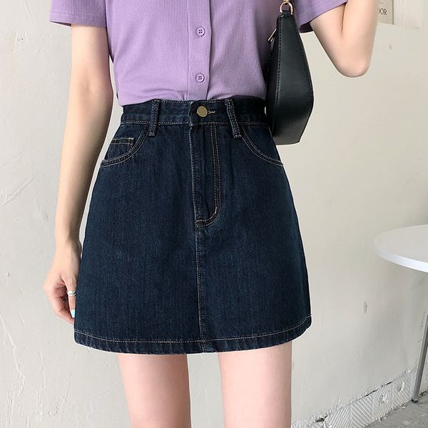 2020 летний новый темно-синий a- линия платье высокой талии a- линия denim джинсовая юбка юбка модный корейский стиль случайных женщин, Black
2020 летний новый темно-синий a- линия платье высокой талии a- линия denim джинсовая юбка юбка модный корейский стиль случайных женщин, Black