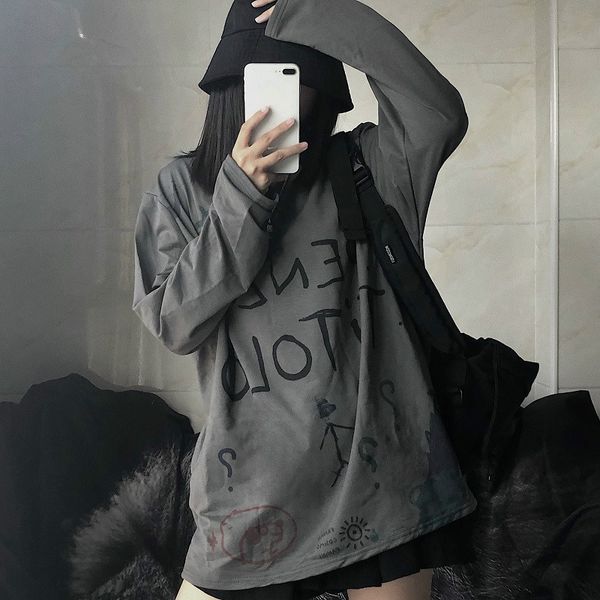 gothic long sleeve t shirt for women ladies graphic ulzzang korean style tshirt harajuku tee spring clothes goth grunge, White
gothic long sleeve t shirt for women ladies graphic ulzzang korean style tshirt harajuku tee spring clothes goth grunge, White