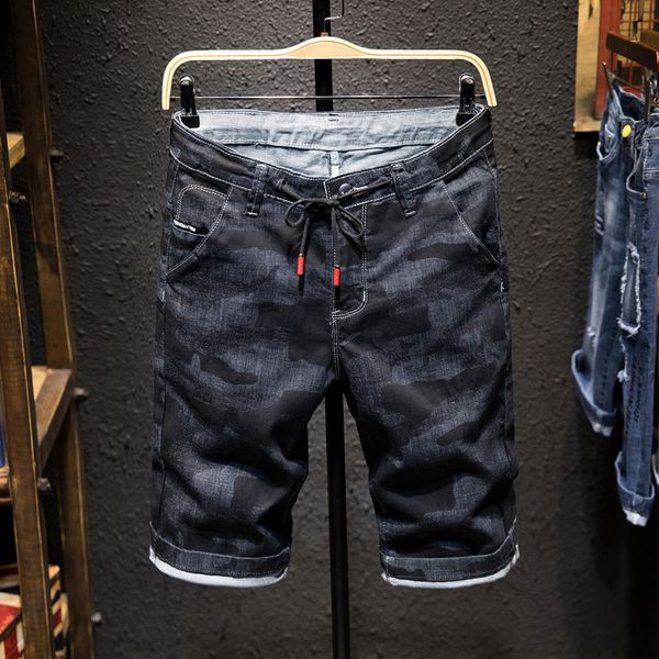 2020 summer new drawstring men's denim shorts fashion slim fit micro-elastic elastic shorts black washed jeans men brand clothes, Blue
2020 summer new drawstring men's denim shorts fashion slim fit micro-elastic elastic shorts black washed jeans men brand clothes, Blue