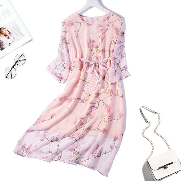 2020 women's 100% pure silk half sleeve two layers printed long dress l jn049-6, Black;gray
2020 women's 100% pure silk half sleeve two layers printed long dress l jn049-6, Black;gray