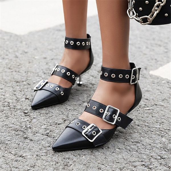 sandals pxelena rome punk rivet buckle women gladiator high heels pointed toe cut out gothic party nightclub shoes lady large sz, Black
sandals pxelena rome punk rivet buckle women gladiator high heels pointed toe cut out gothic party nightclub shoes lady large sz, Black