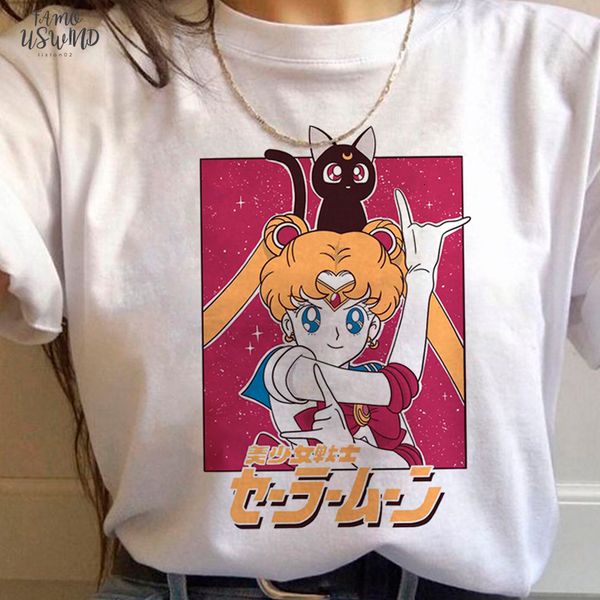 v neck 90s tshirt fashion graphic tee female sailor moon harajuku kawaii anime t shirt women ullzang funny cartoon t shirt, White
v neck 90s tshirt fashion graphic tee female sailor moon harajuku kawaii anime t shirt women ullzang funny cartoon t shirt, White