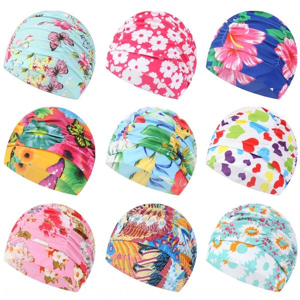 and women's polyester solid color pattern color cloth swimming cap women's soft skin-friendly pleated swimming cap
and women's polyester solid color pattern color cloth swimming cap women's soft skin-friendly pleated swimming cap
