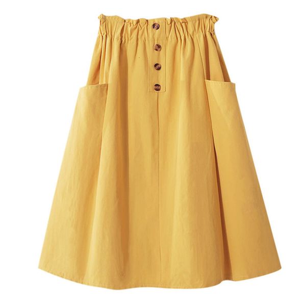 women skirt college style solid color high waist double pocket button dignified fashion summer short skirt under it, Black
women skirt college style solid color high waist double pocket button dignified fashion summer short skirt under it, Black