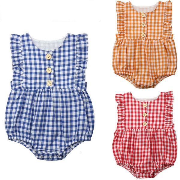 0-24m newborn infant baby girl ruffle plaid romper sleeveless jumpsuit one piece outfits sunsuit toddler girl summer clothes, Blue
0-24m newborn infant baby girl ruffle plaid romper sleeveless jumpsuit one piece outfits sunsuit toddler girl summer clothes, Blue