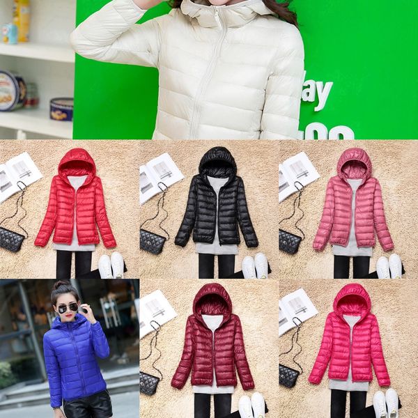 6rqje 2020 new thin down jacket women's short hooded stand collar korean outdoor thin autumn and winter women's large size down ja, Black 
6rqje 2020 new thin down jacket women's short hooded stand collar korean outdoor thin autumn and winter women's large size down ja, Black