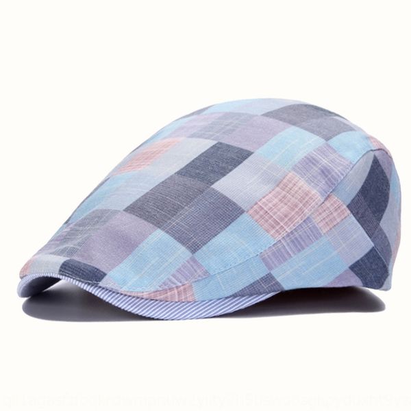 duck cap tongue hat men's and women's plaid beret summer and autumn breathable shade british forward cap plaid leisure beret hat, Blue;gray 
duck cap tongue hat men's and women's plaid beret summer and autumn breathable shade british forward cap plaid leisure beret hat, Blue;gray