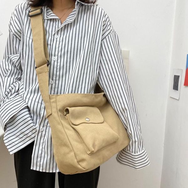 ultra-fire wide shoulder strap lazy student simple and versatile canvas messenger bag college-style women's single-shoulder bag
ultra-fire wide shoulder strap lazy student simple and versatile canvas messenger bag college-style women's single-shoulder bag