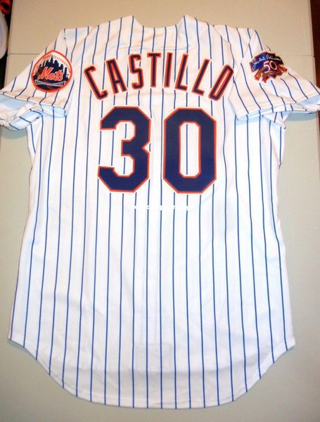 retro new new #30 alberto castillo new york 1997 white jr patch jersey piazza mens stitched baseball jerseys, Gray
