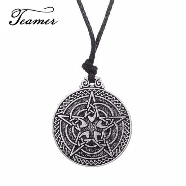 teamer vintage wiccan pentagram necklace pentacle knot amulet supernatural irish talisman necklace for man, Silver
teamer vintage wiccan pentagram necklace pentacle knot amulet supernatural irish talisman necklace for man, Silver