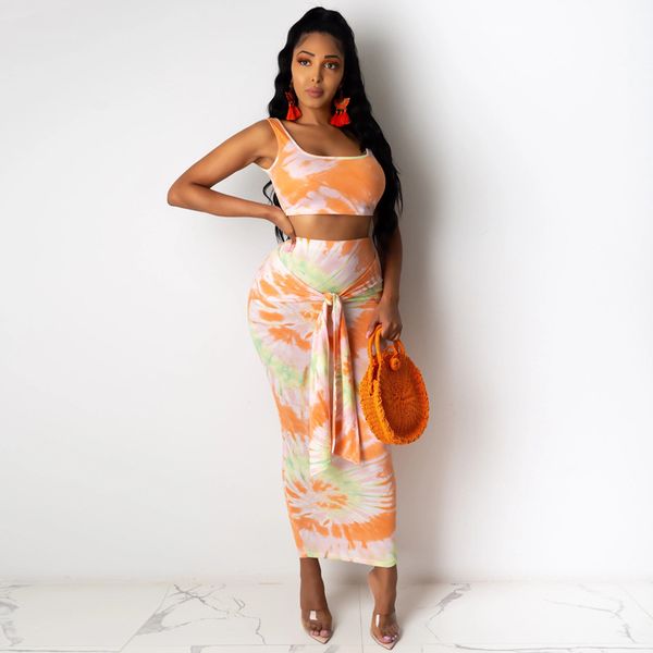 summer fashion women's tie-dyed print clothes sets sleeveless tank crop + long skirts stylish 2pcs dress sets for womens, White
summer fashion women's tie-dyed print clothes sets sleeveless tank crop + long skirts stylish 2pcs dress sets for womens, White