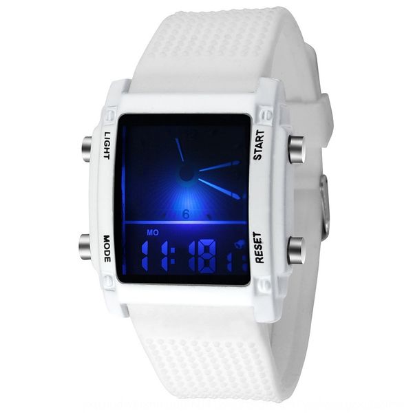 new luminous electronic dual-display electronic watch colorful luminous square men's led sports watch, Blue
new luminous electronic dual-display electronic watch colorful luminous square men's led sports watch, Blue