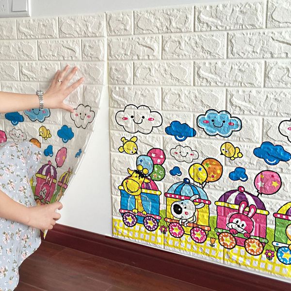 1/10pcs 3d brick wall stickers diy for kids room decor wallpaper for living room bedroom decor self adhesive wall paper 70*77cm
1/10pcs 3d brick wall stickers diy for kids room decor wallpaper for living room bedroom decor self adhesive wall paper 70*77cm