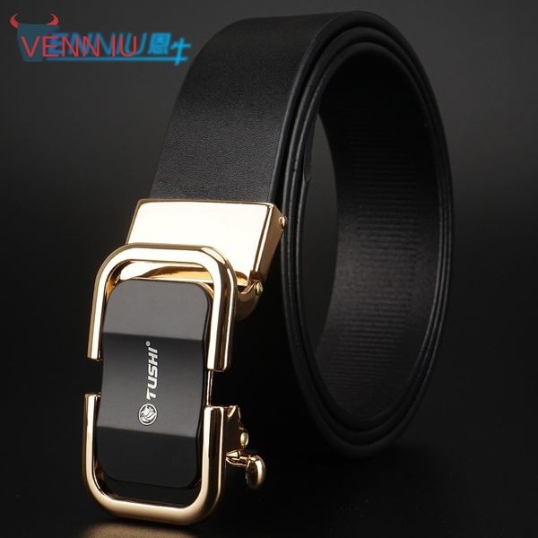 men's leather automatic belt buckle layer cowhide business leisure youth trousers belt men, Black;brown
men's leather automatic belt buckle layer cowhide business leisure youth trousers belt men, Black;brown