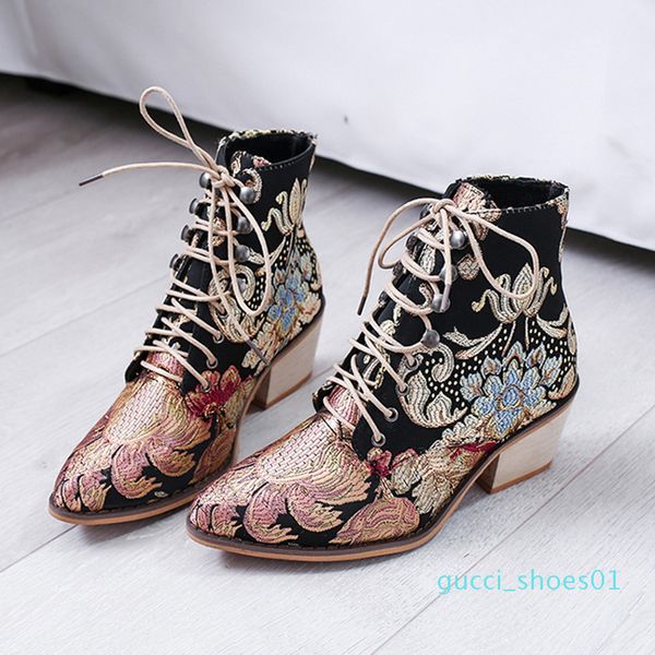 adisputent retro women embroider ethnic ankle boot lace up pointed toe flat heel shoes warm cowboy botas mujer dropship g01, Black
adisputent retro women embroider ethnic ankle boot lace up pointed toe flat heel shoes warm cowboy botas mujer dropship g01, Black