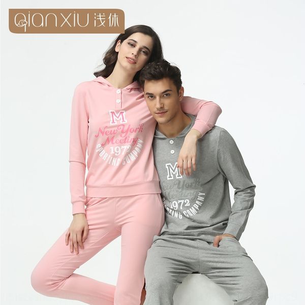 men's cotton clothes home furnishing clothing set season new couple's hooded pajamas casual home clothes can be worn outside, Blue;red
men's cotton clothes home furnishing clothing set season new couple's hooded pajamas casual home clothes can be worn outside, Blue;red