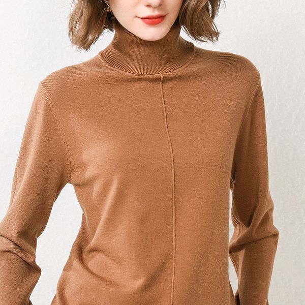 2019 new fashion women's high lapel long sleeve loose pullover coat pullover knitwear knitwear thin, White
2019 new fashion women's high lapel long sleeve loose pullover coat pullover knitwear knitwear thin, White