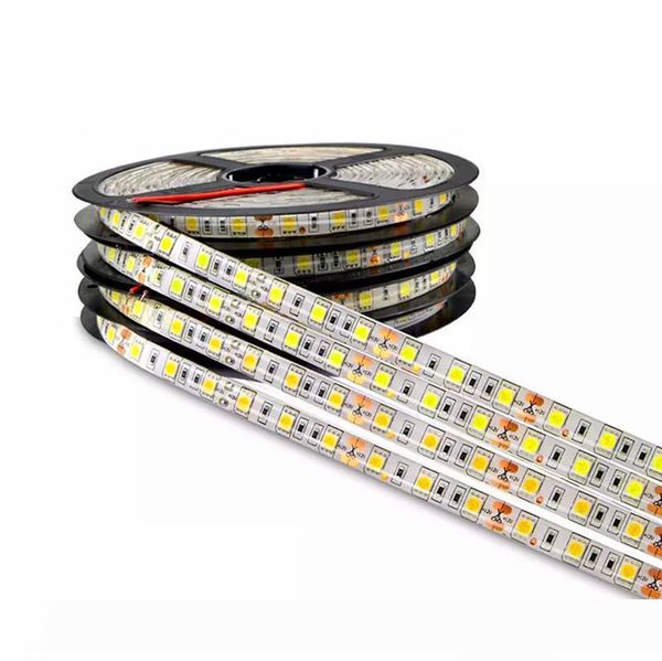 

dc 12v 5m 300led ip65 ip20 not waterproof 5050 smd rgb led strip light 3 line in 1 lamp tape for home lighting