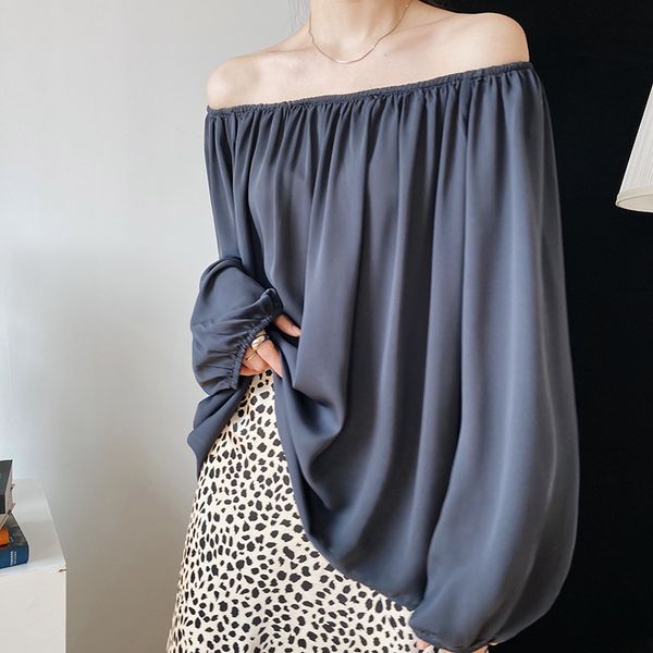 off shoulder blouse women elegant solid long sleeve shirts mujer plus size loose blouse maxi autumn 2020 women black, White
off shoulder blouse women elegant solid long sleeve shirts mujer plus size loose blouse maxi autumn 2020 women black, White