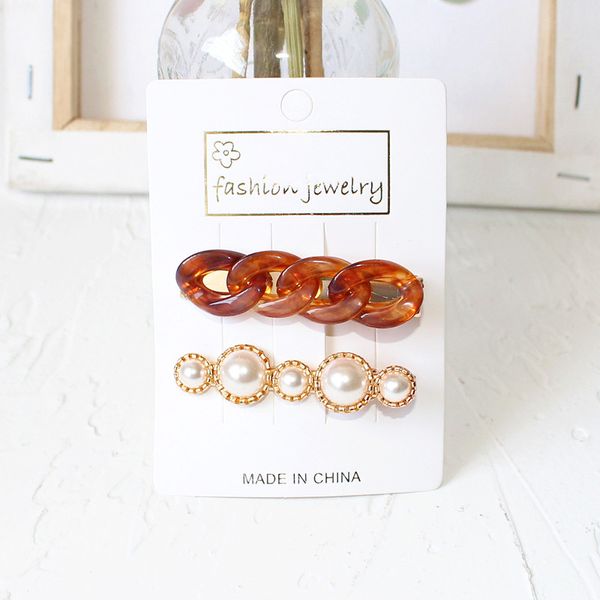 fashion tortoise shell chain link pearls hair clip set personal geometric barrettes ivory brown hair snap accessories
fashion tortoise shell chain link pearls hair clip set personal geometric barrettes ivory brown hair snap accessories