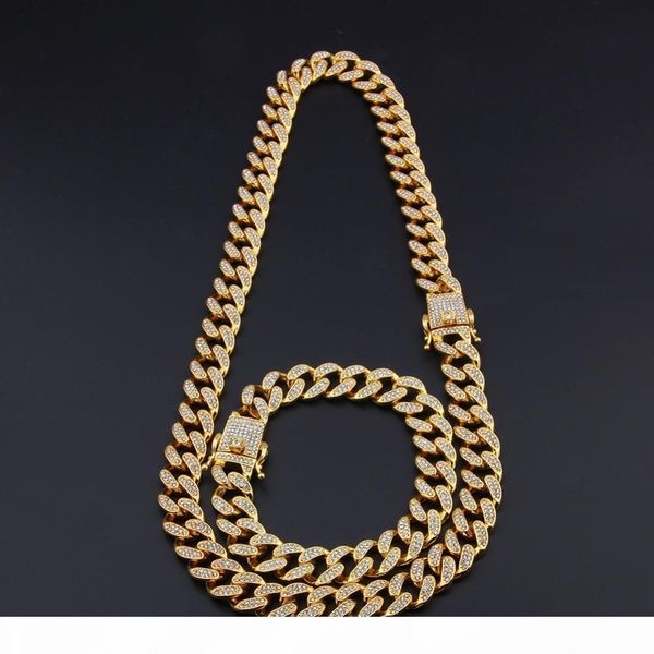 13mm miami cuban link chain gold silver necklace bracelet set iced out crystal rhinestone bling hip hop for men
13mm miami cuban link chain gold silver necklace bracelet set iced out crystal rhinestone bling hip hop for men