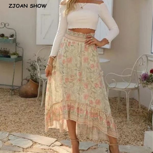 2020 beige floral print holiday long skirt bohemia women elastic high waist stitching wood ears ruffles maxi long skirts beach, Black
2020 beige floral print holiday long skirt bohemia women elastic high waist stitching wood ears ruffles maxi long skirts beach, Black