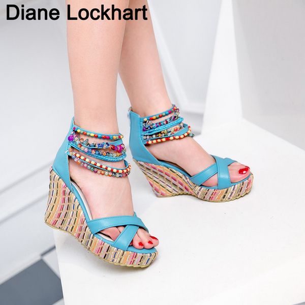 sandals women platform female bohemia high heel fashion ankle strap open toe colorful summer casual wedge shoes ladies heels, Black
sandals women platform female bohemia high heel fashion ankle strap open toe colorful summer casual wedge shoes ladies heels, Black