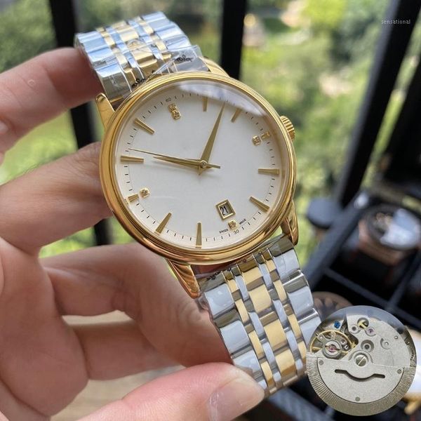 mens designer watch 41mm steel strap automatic movement wristwatches fashion style mens mechanical watch, Slivery;brown
mens designer watch 41mm steel strap automatic movement wristwatches fashion style mens mechanical watch, Slivery;brown