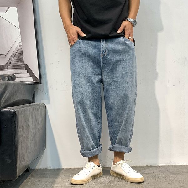2020 autumn europe men casual vintage jeans ankle-length loose denim blue pants male spliced pockets fashion cotton trousers
2020 autumn europe men casual vintage jeans ankle-length loose denim blue pants male spliced pockets fashion cotton trousers