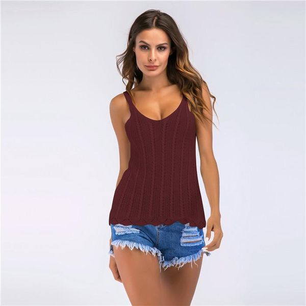 new women's hollowed out knitted suspender vest women's new u-neck vest of europe and america, White
new women's hollowed out knitted suspender vest women's new u-neck vest of europe and america, White