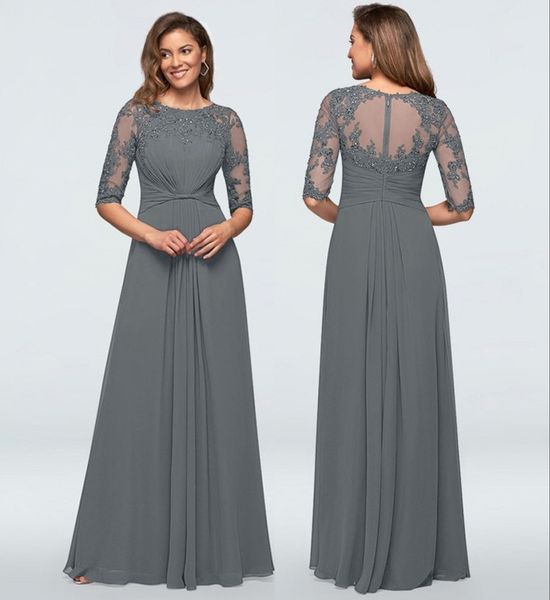 mother's dresses gray chiffon mother of the bride groom lace dresses half sleeves floor length for wedding formal party gowns, Black;red
mother's dresses gray chiffon mother of the bride groom lace dresses half sleeves floor length for wedding formal party gowns, Black;red