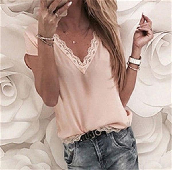 women blouse summer casual loose short sleeve solid lace v neck blouses female shirts blusa plus size w3, White
women blouse summer casual loose short sleeve solid lace v neck blouses female shirts blusa plus size w3, White