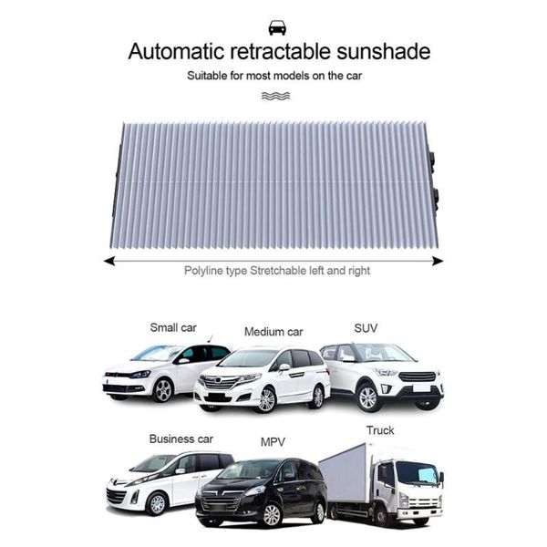 automatic car window sunshade retractable foldable windshield sunshade cover shield curtain auto sun shade block 
automatic car window sunshade retractable foldable windshield sunshade cover shield curtain auto sun shade block