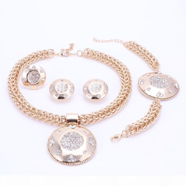 luxury big dubai gold color crystal jewelry sets fashion nigerian wedding african beads costume necklace bangle earring ring, Slivery;golden
luxury big dubai gold color crystal jewelry sets fashion nigerian wedding african beads costume necklace bangle earring ring, Slivery;golden