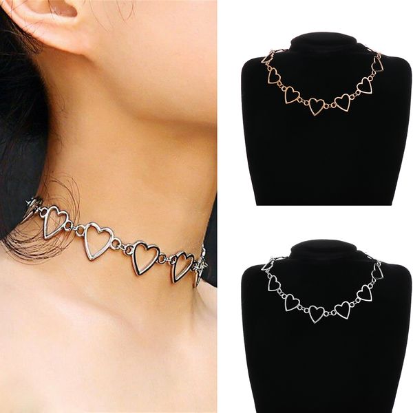 europe and america hollow heart choker necklace statement necklace jewelry silver gold clavicle chain necklace women fashion jewelry, Golden;silver
europe and america hollow heart choker necklace statement necklace jewelry silver gold clavicle chain necklace women fashion jewelry, Golden;silver