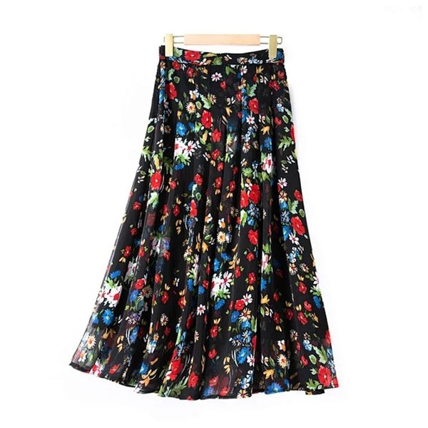 women daisy midi skirt 2020 new spring summer ladies romantic flower printed sweet split skirts, Black
women daisy midi skirt 2020 new spring summer ladies romantic flower printed sweet split skirts, Black
