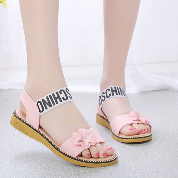 student and sandals summer new 2020 fashion girls medium and large children 12-year-old simple flower sandals, Black;red
student and sandals summer new 2020 fashion girls medium and large children 12-year-old simple flower sandals, Black;red