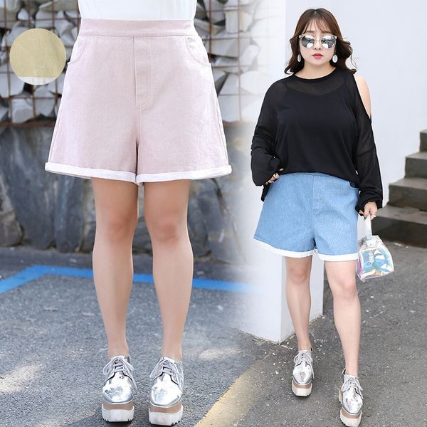 shuangtian 2020 new 200kg fat shorts candycandy candymm large size women's clothing plus fat slimming candy color shorts x121, Blue
shuangtian 2020 new 200kg fat shorts candycandy candymm large size women's clothing plus fat slimming candy color shorts x121, Blue