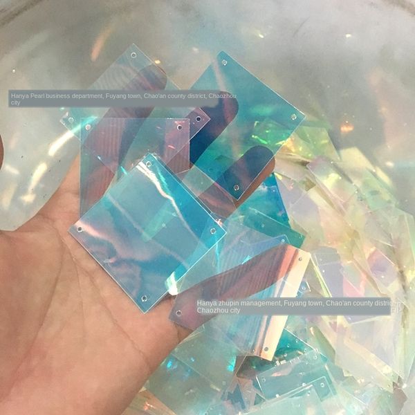 50*50mm double hole golden square ocean theme sequins wedding site layout sequins, Silver
50*50mm double hole golden square ocean theme sequins wedding site layout sequins, Silver