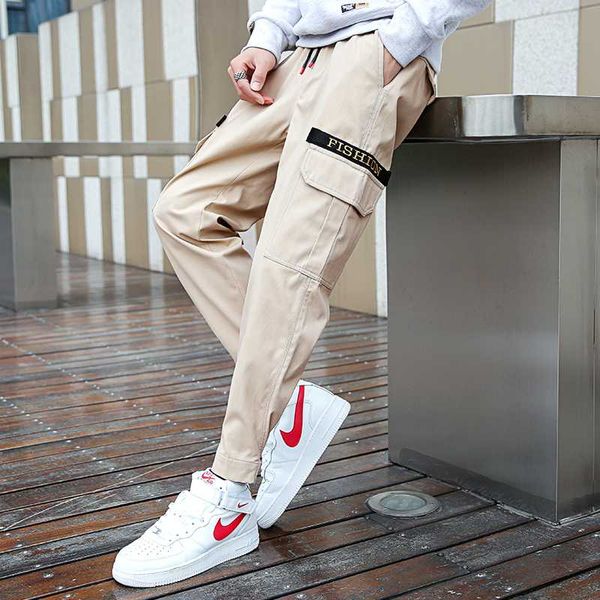 khaki men's cargo pants loose japan style trousers multi-pocket ankle-langth pants casual elastic waist men big size 2020 spring, Black
khaki men's cargo pants loose japan style trousers multi-pocket ankle-langth pants casual elastic waist men big size 2020 spring, Black